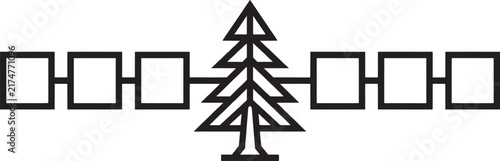 Pine Tree Satellite Vector Art