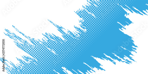 Pop art comic background with torn paper effect and dot halftone. Cartoon Vector Illustration