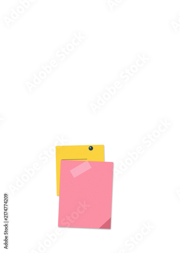 Flat filled sticky notes illustration for office organization design