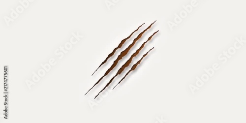 Sharp animal claw scratches or slash marks graphic design element scratch marks animal claws monster claws tear marks wild animal