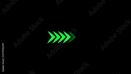 Glowing Arrow Pointer Direction Navigation Traffic Sign Signal – Digital Road Highway Animation
