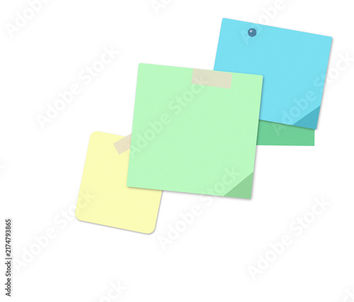 Flat filled sticky notes illustration for planning and organization