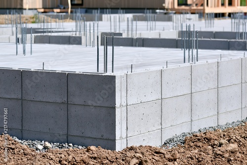 Obraz na płótnie 新築住宅の家づくりを支える建築基礎工事