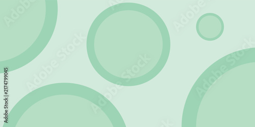 Abstract Mint Green Circle Background With Overlapping Rings and Minimal Geometric Design eps10