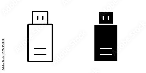 Bild auf Leinwand Pendrive Icon represents portable digital storage used to save, transfer, backup, and carry files and information between compatible electronic devices