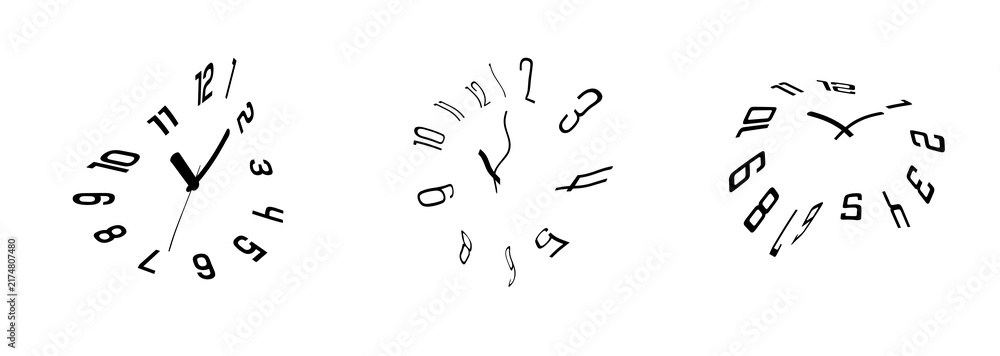 Obraz na płótnie Deformed wall clock