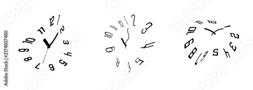 Obraz na płótnie Deformed wall clock