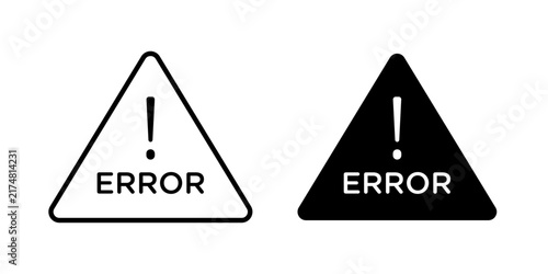 Foto Error Icon represents a failed action, system problem, incorrect result, warning, technical issue, or unexpected condition requiring attention