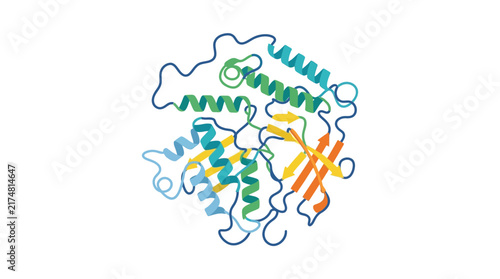 3D Protein Structure, Molecular Biology, DNA Helix, Isolated