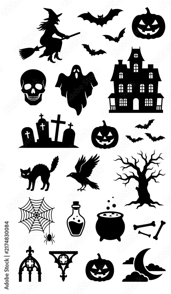 Fototapeta premium halloween icon set