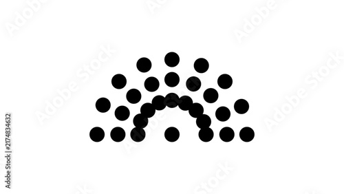 Parliament symbol, black isolated vector silhouette