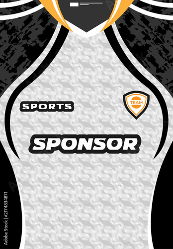Football uniform pattern design, Editable sports jersey design with abstract pattern, Seamless pattern design for sports jersey