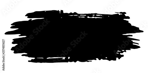 Black hand drawn brush stroke for abstract overlay design
