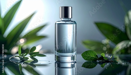 Skincare Toner Bottle with Soft Reflection