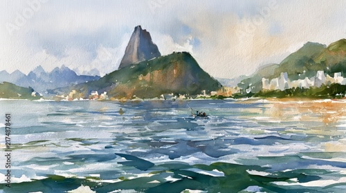 a watercolor painting Brasil, wall art