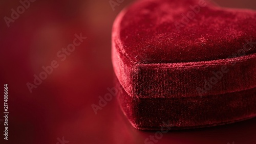 Red Velvet Heart Shaped Gift Box for Valentines Day