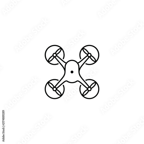 Quadcopter drone icon vector illustration