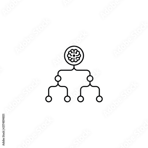 Family tree icon with snowflake symbol