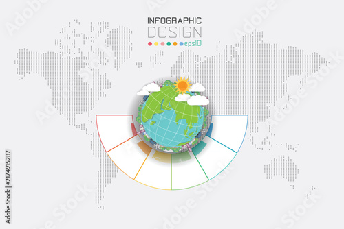 Globe and Sector Environmental Infographic
