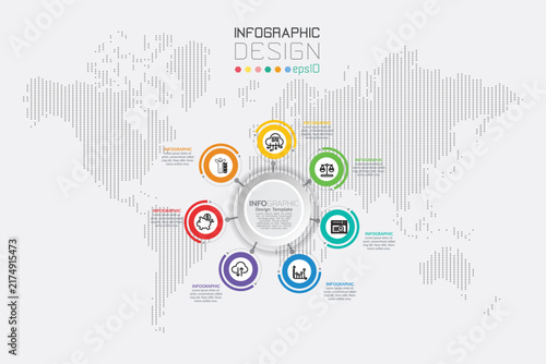 6-Option Circular Workflow Infographic