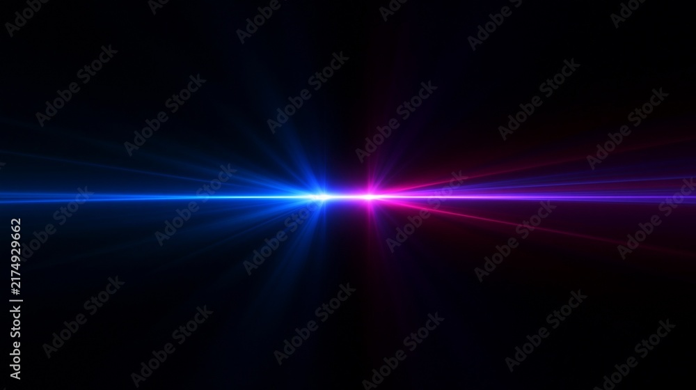 Fototapeta premium Contrasting blue magenta glow modern design for futuristic technology and digital design projects