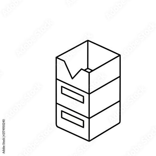 Two drawer filing cabinet icon
