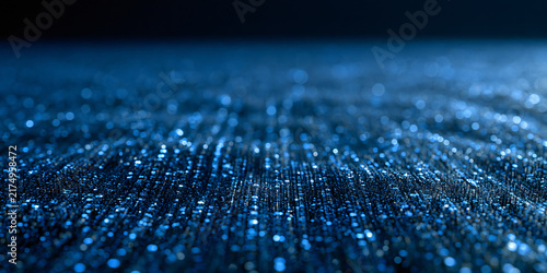 Abstract Blue Cyber Defense Digital Background Texture Perspective View