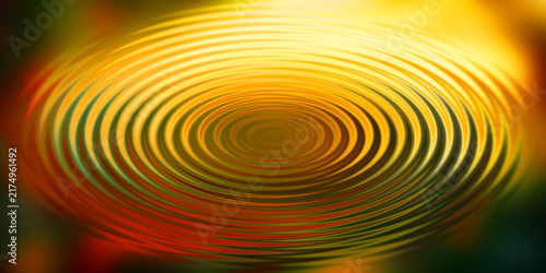 Abstract ripple wave pattern with warm gold and green tones for design.