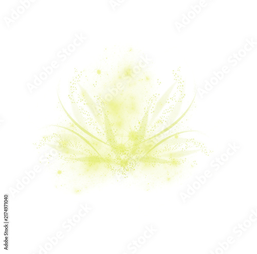 Yellow Glowing Star with Sparkles, Soft Sunlight and Lens Flare Light Effect