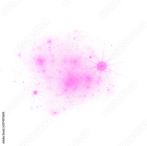 Glowing Star with Sparkles, Soft Sunlight and Lens Flare Light Effect