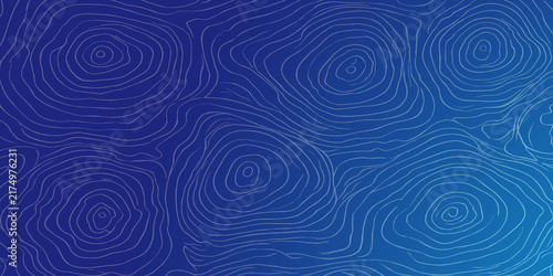 Photography Abstract topographic map lines pattern with dark blue cyber background texture c