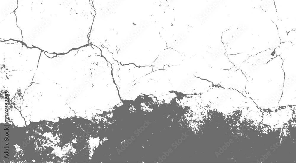 Fototapeta premium Cracked Wall Grunge Texture with Rough Weathered Surface