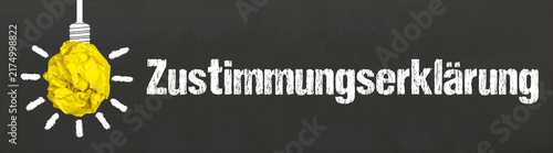Bild auf Leinwand Zustimmungserklärung