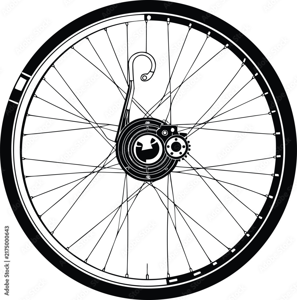 Naklejka premium vintage bicycle wheel