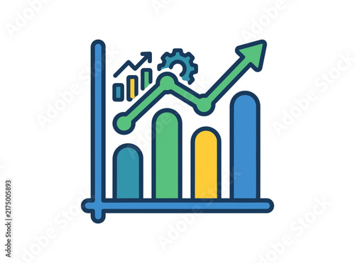 Business Growth Analytics Chart Icon