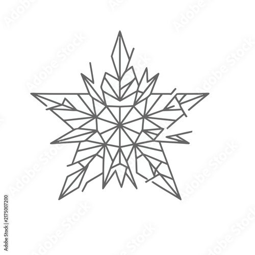 Geometric Snowflake Design