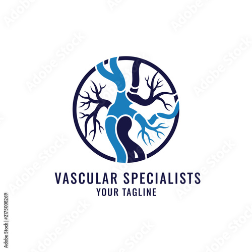Vascular Specialists Logo Medical Concept of Circulatory System