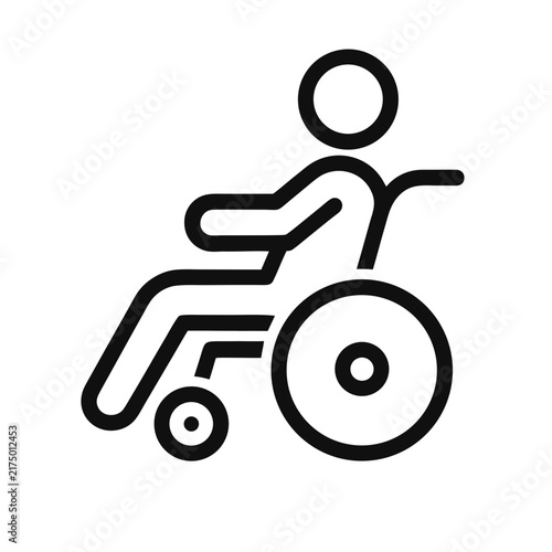 Minimal Wheelchair Accessibility Icon – Universal Access, Disability Inclusion and Inclusive Design Vector