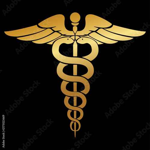 caduceus medical symbol health care logo, icon 