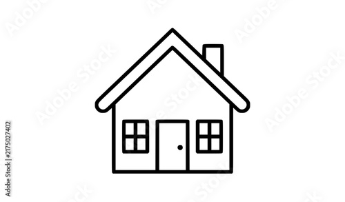 Modern House Home Outline Icon Vector Illustration