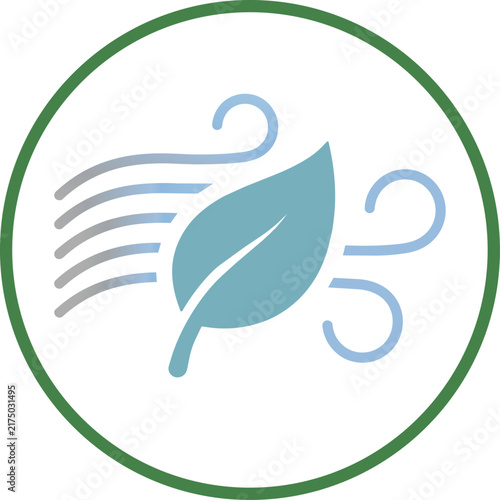 Improve air quality icon illustration
