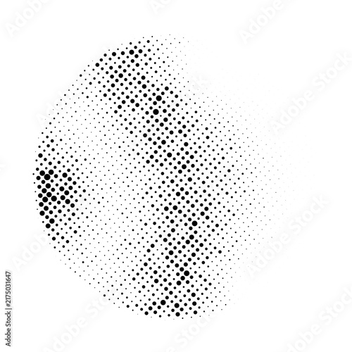 Quadro su tela Abstract halftone dotted circle