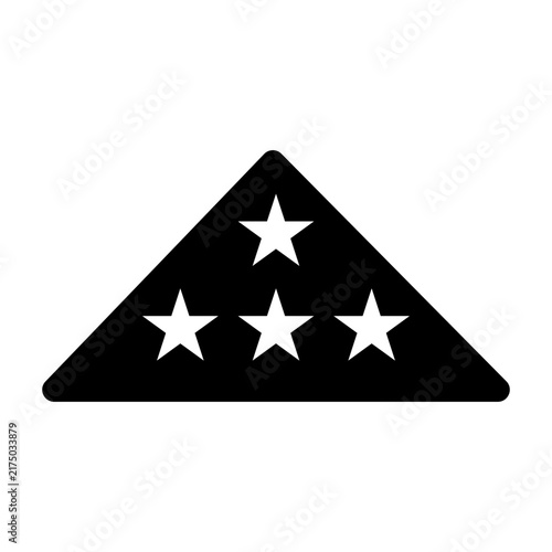 Folded american flag icon, vector illustration