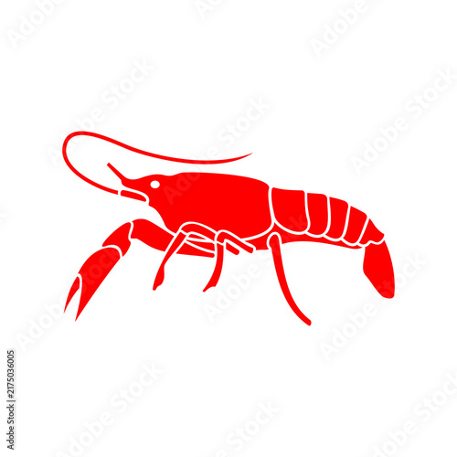 Red lobster flat simple design 