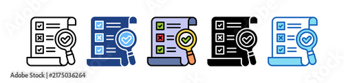 Plakat Results Evaluation multiple icon
