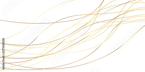 Minimalist golden curved lines backdrop on clean white background offers an elegant layout for contemporary premium branding designs.