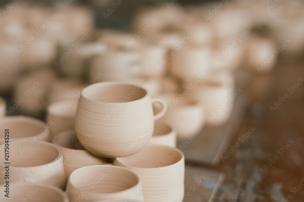 Fototapeta premium The process of creating pottery.