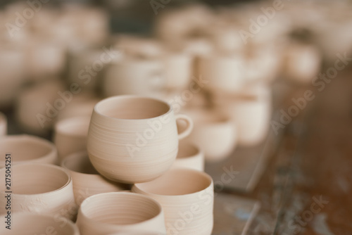 The process of creating pottery.
