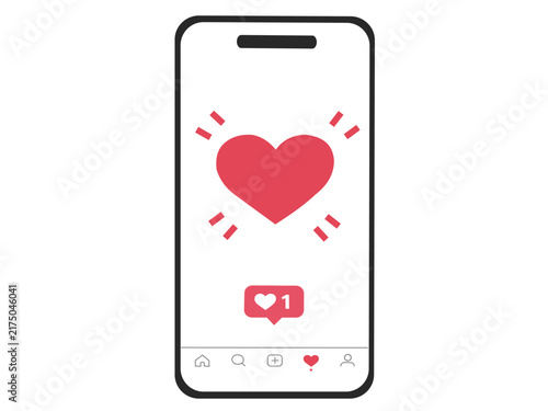Fototapeta いいね！イイネ！スマホSNSイラスト