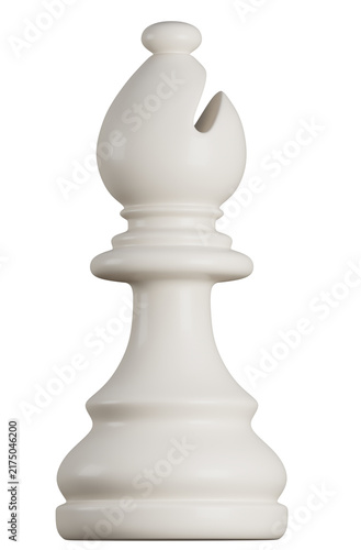 Konstfotografi white chess bishop ceramic
